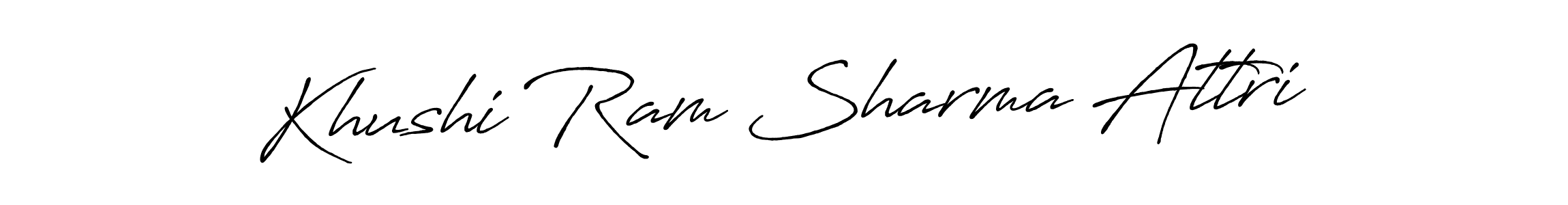 The best way (Antro_Vectra_Bolder) to make a short signature is to pick only two or three words in your name. The name Khushi Ram Sharma Attri include a total of six letters. For converting this name. Khushi Ram Sharma Attri signature style 7 images and pictures png