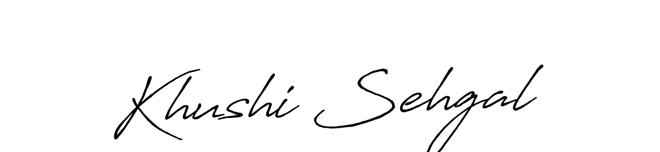 You should practise on your own different ways (Antro_Vectra_Bolder) to write your name (Khushi Sehgal) in signature. don't let someone else do it for you. Khushi Sehgal signature style 7 images and pictures png