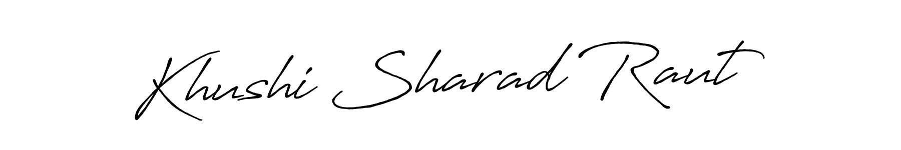 Design your own signature with our free online signature maker. With this signature software, you can create a handwritten (Antro_Vectra_Bolder) signature for name Khushi Sharad Raut. Khushi Sharad Raut signature style 7 images and pictures png