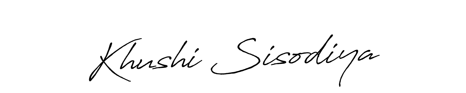 Make a short Khushi Sisodiya signature style. Manage your documents anywhere anytime using Antro_Vectra_Bolder. Create and add eSignatures, submit forms, share and send files easily. Khushi Sisodiya signature style 7 images and pictures png