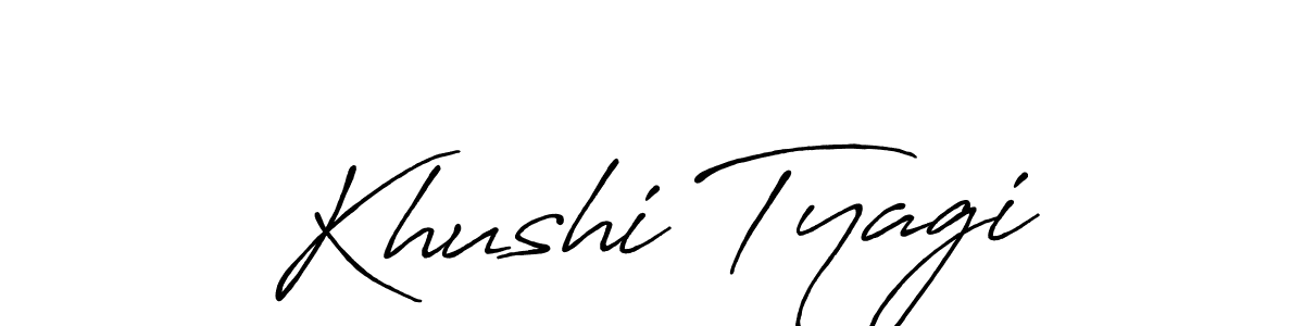 if you are searching for the best signature style for your name Khushi Tyagi. so please give up your signature search. here we have designed multiple signature styles  using Antro_Vectra_Bolder. Khushi Tyagi signature style 7 images and pictures png