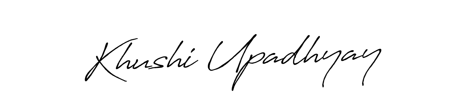 Similarly Antro_Vectra_Bolder is the best handwritten signature design. Signature creator online .You can use it as an online autograph creator for name Khushi Upadhyay. Khushi Upadhyay signature style 7 images and pictures png