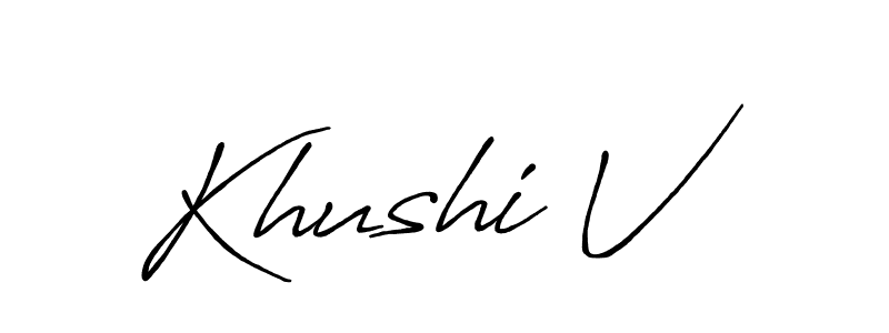 You should practise on your own different ways (Antro_Vectra_Bolder) to write your name (Khushi V) in signature. don't let someone else do it for you. Khushi V signature style 7 images and pictures png