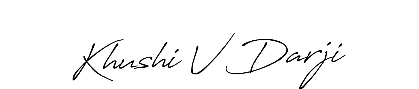 You can use this online signature creator to create a handwritten signature for the name Khushi V Darji. This is the best online autograph maker. Khushi V Darji signature style 7 images and pictures png