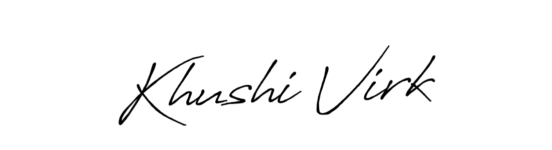 You should practise on your own different ways (Antro_Vectra_Bolder) to write your name (Khushi Virk) in signature. don't let someone else do it for you. Khushi Virk signature style 7 images and pictures png