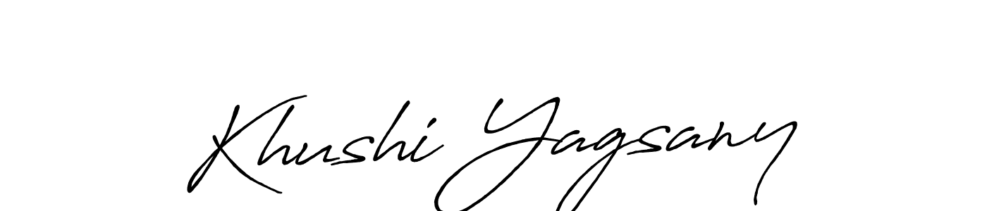 Similarly Antro_Vectra_Bolder is the best handwritten signature design. Signature creator online .You can use it as an online autograph creator for name Khushi Yagsany. Khushi Yagsany signature style 7 images and pictures png