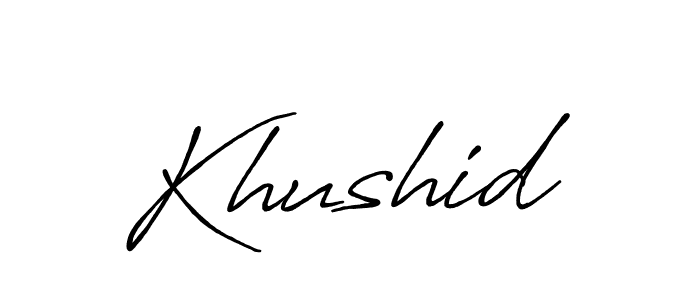 if you are searching for the best signature style for your name Khushid. so please give up your signature search. here we have designed multiple signature styles  using Antro_Vectra_Bolder. Khushid signature style 7 images and pictures png