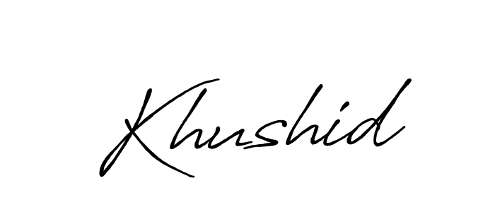 Khushid stylish signature style. Best Handwritten Sign (Antro_Vectra_Bolder) for my name. Handwritten Signature Collection Ideas for my name Khushid. Khushid signature style 7 images and pictures png