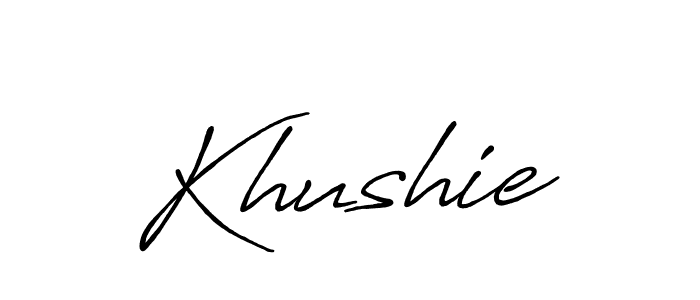Also we have Khushie name is the best signature style. Create professional handwritten signature collection using Antro_Vectra_Bolder autograph style. Khushie signature style 7 images and pictures png
