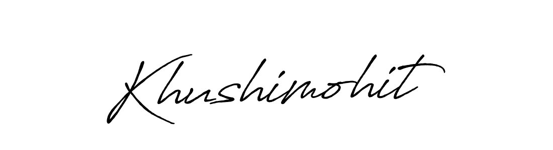 Make a short Khushimohit signature style. Manage your documents anywhere anytime using Antro_Vectra_Bolder. Create and add eSignatures, submit forms, share and send files easily. Khushimohit signature style 7 images and pictures png