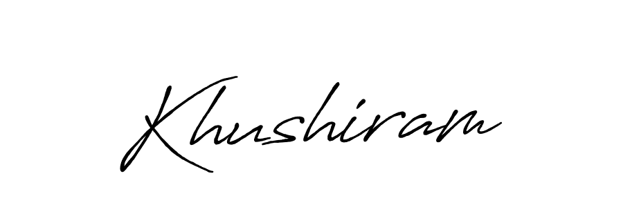 if you are searching for the best signature style for your name Khushiram. so please give up your signature search. here we have designed multiple signature styles  using Antro_Vectra_Bolder. Khushiram signature style 7 images and pictures png