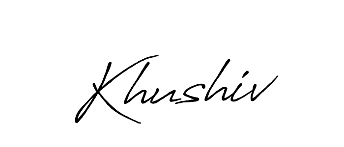 Once you've used our free online signature maker to create your best signature Antro_Vectra_Bolder style, it's time to enjoy all of the benefits that Khushiv name signing documents. Khushiv signature style 7 images and pictures png