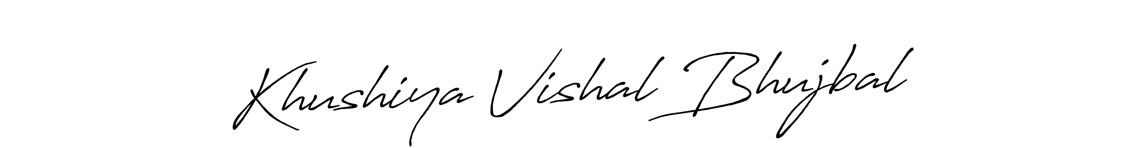 Create a beautiful signature design for name Khushiya Vishal Bhujbal. With this signature (Antro_Vectra_Bolder) fonts, you can make a handwritten signature for free. Khushiya Vishal Bhujbal signature style 7 images and pictures png
