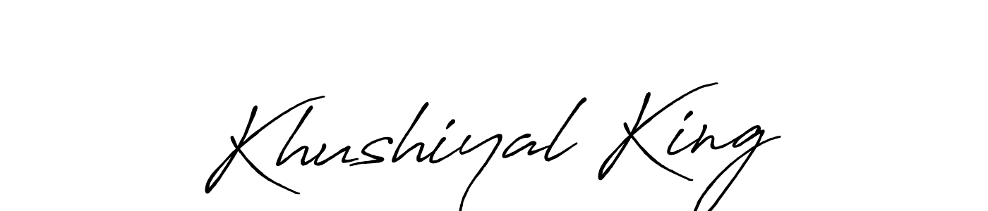 How to make Khushiyal King signature? Antro_Vectra_Bolder is a professional autograph style. Create handwritten signature for Khushiyal King name. Khushiyal King signature style 7 images and pictures png