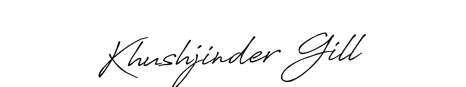 How to make Khushjinder Gill signature? Antro_Vectra_Bolder is a professional autograph style. Create handwritten signature for Khushjinder Gill name. Khushjinder Gill signature style 7 images and pictures png