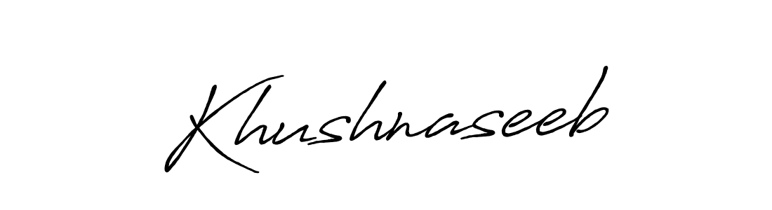 Once you've used our free online signature maker to create your best signature Antro_Vectra_Bolder style, it's time to enjoy all of the benefits that Khushnaseeb name signing documents. Khushnaseeb signature style 7 images and pictures png