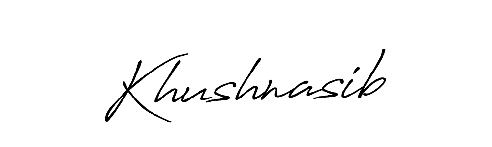 How to Draw Khushnasib signature style? Antro_Vectra_Bolder is a latest design signature styles for name Khushnasib. Khushnasib signature style 7 images and pictures png