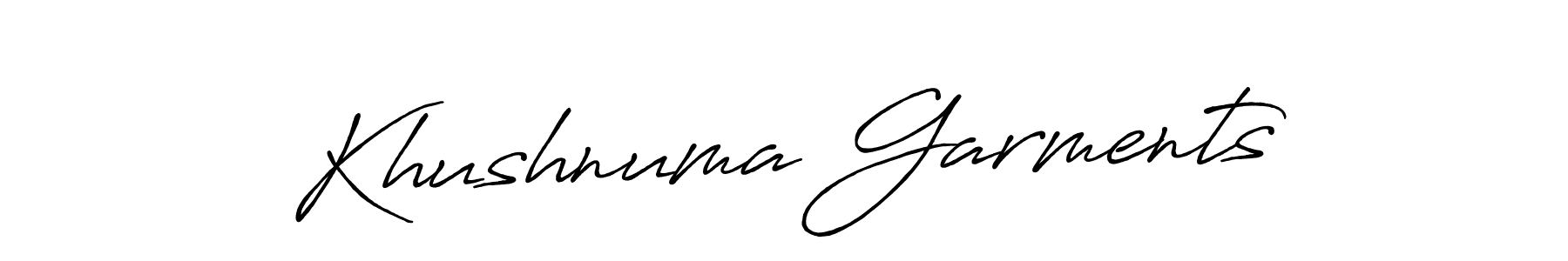 Also You can easily find your signature by using the search form. We will create Khushnuma Garments name handwritten signature images for you free of cost using Antro_Vectra_Bolder sign style. Khushnuma Garments signature style 7 images and pictures png