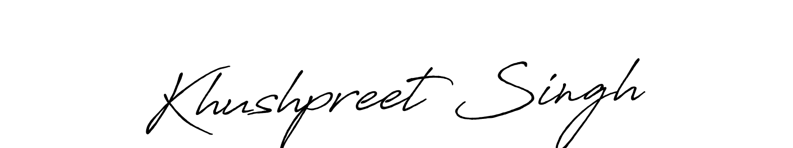 Use a signature maker to create a handwritten signature online. With this signature software, you can design (Antro_Vectra_Bolder) your own signature for name Khushpreet Singh. Khushpreet Singh signature style 7 images and pictures png