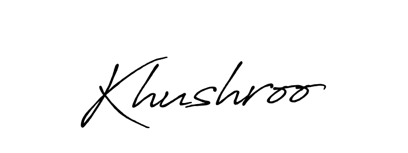 Antro_Vectra_Bolder is a professional signature style that is perfect for those who want to add a touch of class to their signature. It is also a great choice for those who want to make their signature more unique. Get Khushroo name to fancy signature for free. Khushroo signature style 7 images and pictures png