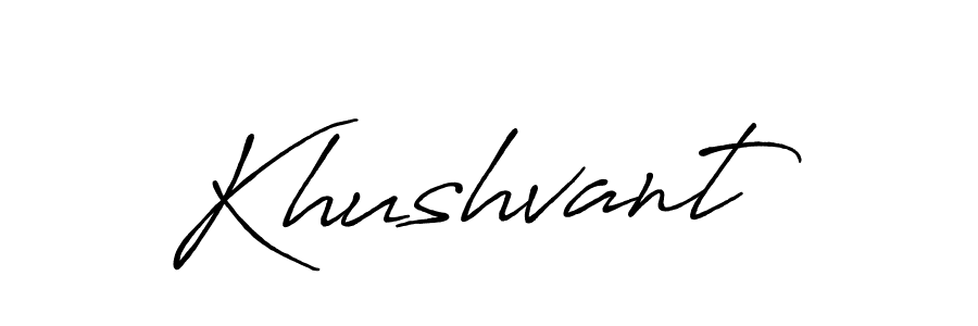 Make a beautiful signature design for name Khushvant. With this signature (Antro_Vectra_Bolder) style, you can create a handwritten signature for free. Khushvant signature style 7 images and pictures png