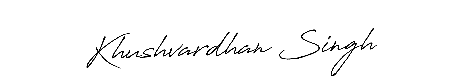 Create a beautiful signature design for name Khushvardhan Singh. With this signature (Antro_Vectra_Bolder) fonts, you can make a handwritten signature for free. Khushvardhan Singh signature style 7 images and pictures png