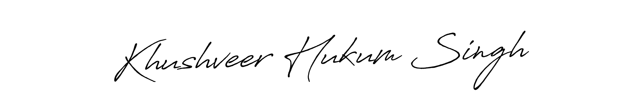 Design your own signature with our free online signature maker. With this signature software, you can create a handwritten (Antro_Vectra_Bolder) signature for name Khushveer Hukum Singh. Khushveer Hukum Singh signature style 7 images and pictures png