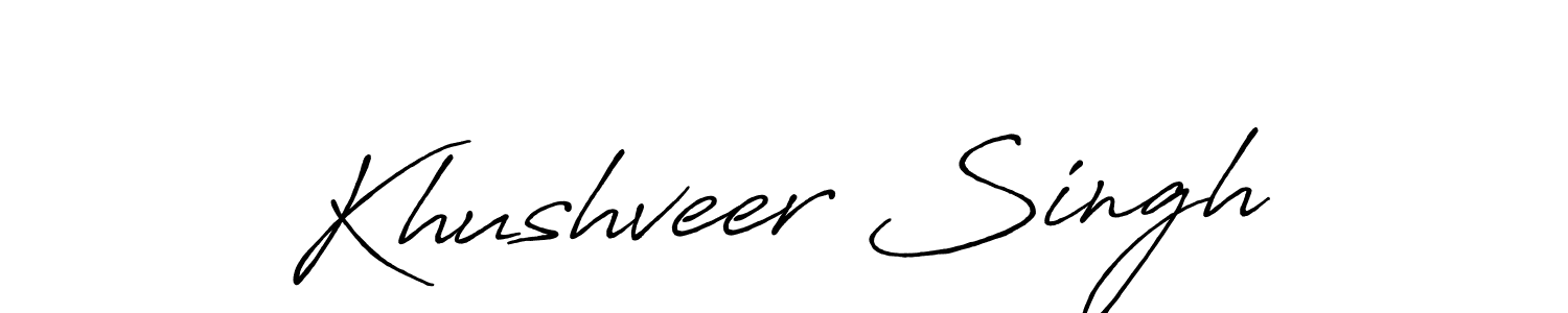 Khushveer Singh stylish signature style. Best Handwritten Sign (Antro_Vectra_Bolder) for my name. Handwritten Signature Collection Ideas for my name Khushveer Singh. Khushveer Singh signature style 7 images and pictures png