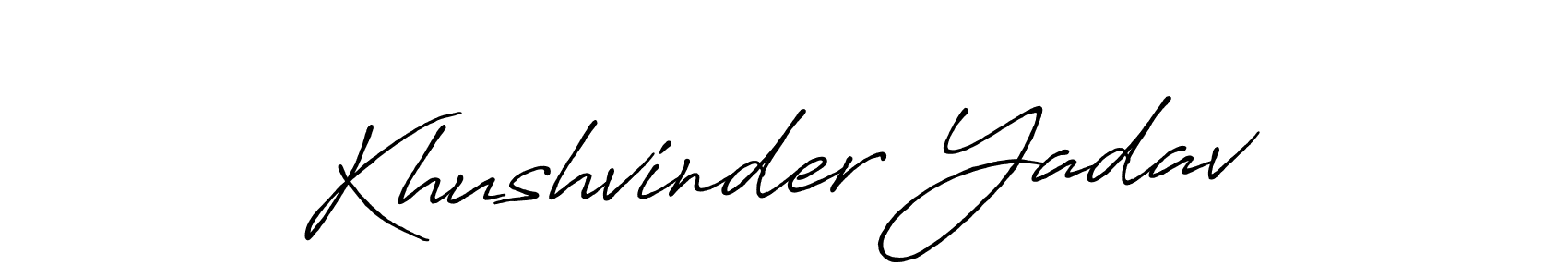 Also we have Khushvinder Yadav name is the best signature style. Create professional handwritten signature collection using Antro_Vectra_Bolder autograph style. Khushvinder Yadav signature style 7 images and pictures png