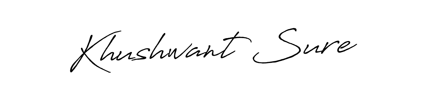 It looks lik you need a new signature style for name Khushwant Sure. Design unique handwritten (Antro_Vectra_Bolder) signature with our free signature maker in just a few clicks. Khushwant Sure signature style 7 images and pictures png