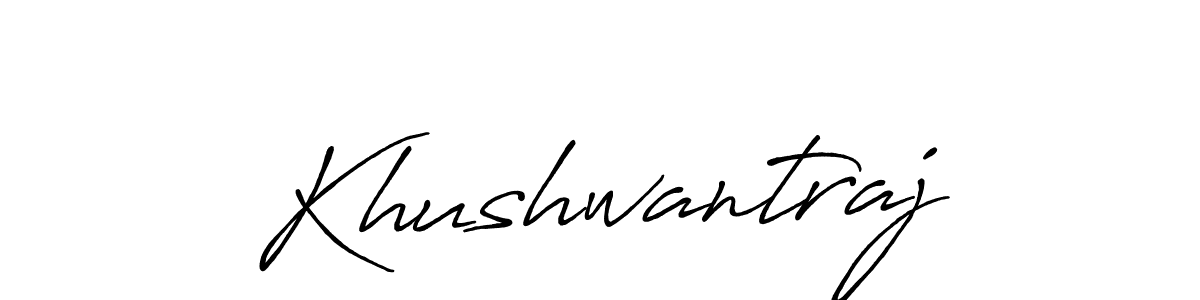 Make a beautiful signature design for name Khushwantraj. With this signature (Antro_Vectra_Bolder) style, you can create a handwritten signature for free. Khushwantraj signature style 7 images and pictures png