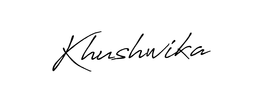 It looks lik you need a new signature style for name Khushwika. Design unique handwritten (Antro_Vectra_Bolder) signature with our free signature maker in just a few clicks. Khushwika signature style 7 images and pictures png