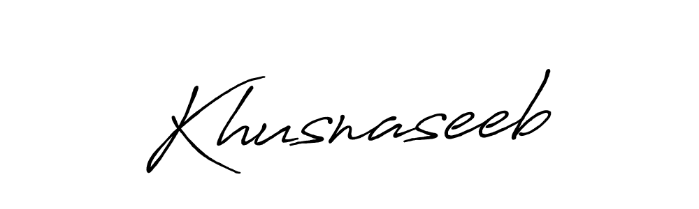 How to make Khusnaseeb signature? Antro_Vectra_Bolder is a professional autograph style. Create handwritten signature for Khusnaseeb name. Khusnaseeb signature style 7 images and pictures png