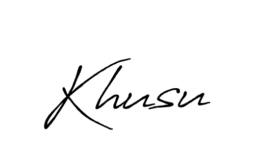 How to make Khusu signature? Antro_Vectra_Bolder is a professional autograph style. Create handwritten signature for Khusu name. Khusu signature style 7 images and pictures png