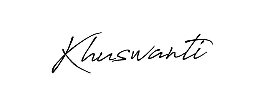 Make a beautiful signature design for name Khuswanti. Use this online signature maker to create a handwritten signature for free. Khuswanti signature style 7 images and pictures png