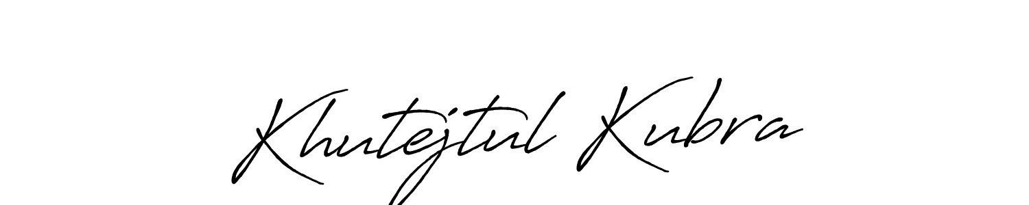 How to make Khutejtul Kubra signature? Antro_Vectra_Bolder is a professional autograph style. Create handwritten signature for Khutejtul Kubra name. Khutejtul Kubra signature style 7 images and pictures png