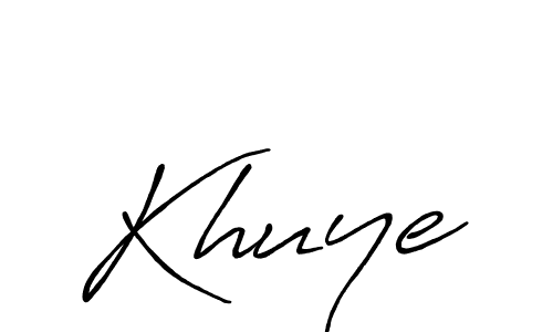Make a beautiful signature design for name Khuye. With this signature (Antro_Vectra_Bolder) style, you can create a handwritten signature for free. Khuye signature style 7 images and pictures png