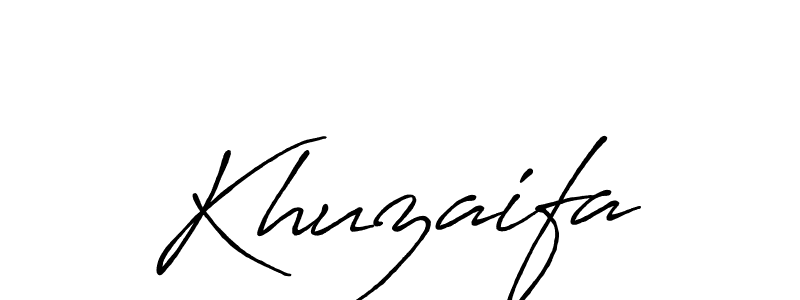 Make a beautiful signature design for name Khuzaifa. With this signature (Antro_Vectra_Bolder) style, you can create a handwritten signature for free. Khuzaifa signature style 7 images and pictures png