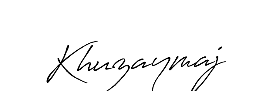 Also You can easily find your signature by using the search form. We will create Khuzaymaj name handwritten signature images for you free of cost using Antro_Vectra_Bolder sign style. Khuzaymaj signature style 7 images and pictures png