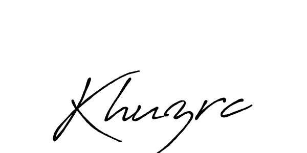 How to make Khuzrc name signature. Use Antro_Vectra_Bolder style for creating short signs online. This is the latest handwritten sign. Khuzrc signature style 7 images and pictures png