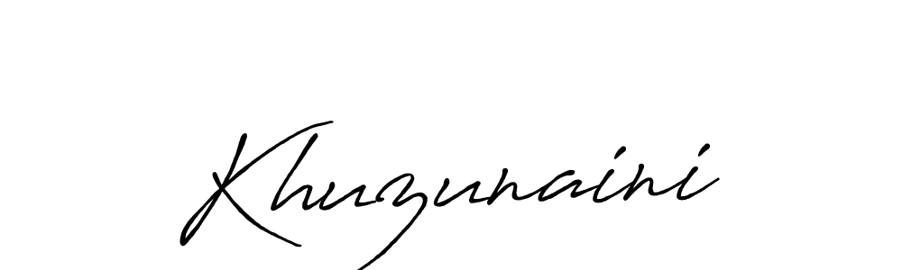 Also we have Khuzunaini name is the best signature style. Create professional handwritten signature collection using Antro_Vectra_Bolder autograph style. Khuzunaini signature style 7 images and pictures png