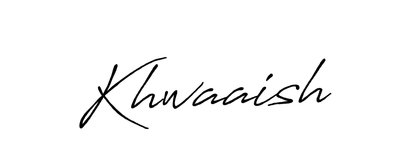Make a beautiful signature design for name Khwaaish. With this signature (Antro_Vectra_Bolder) style, you can create a handwritten signature for free. Khwaaish signature style 7 images and pictures png