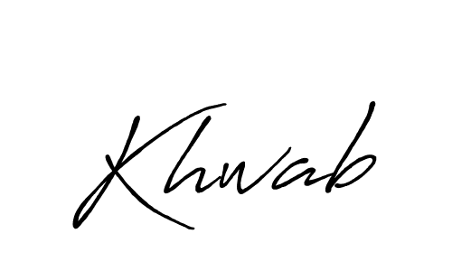 Khwab stylish signature style. Best Handwritten Sign (Antro_Vectra_Bolder) for my name. Handwritten Signature Collection Ideas for my name Khwab. Khwab signature style 7 images and pictures png
