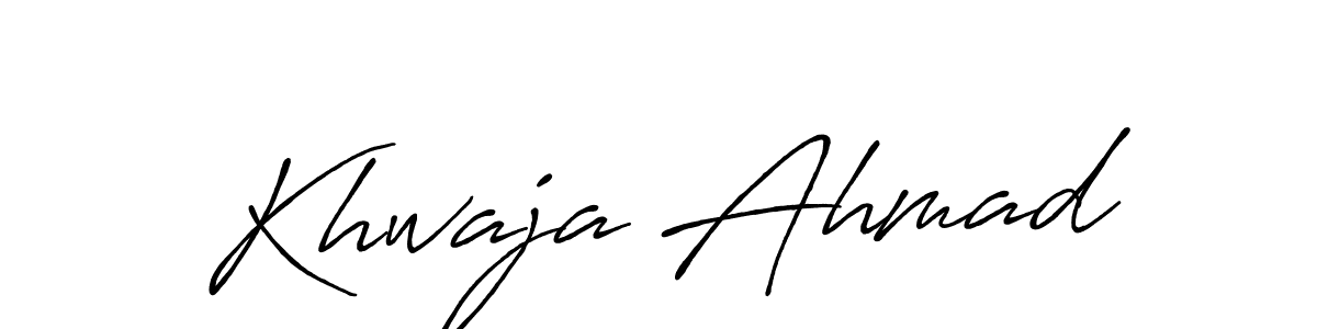 Antro_Vectra_Bolder is a professional signature style that is perfect for those who want to add a touch of class to their signature. It is also a great choice for those who want to make their signature more unique. Get Khwaja Ahmad name to fancy signature for free. Khwaja Ahmad signature style 7 images and pictures png