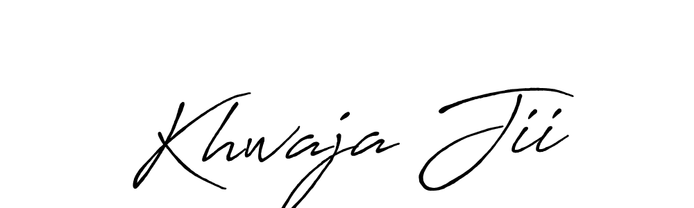 Make a beautiful signature design for name Khwaja Jii. Use this online signature maker to create a handwritten signature for free. Khwaja Jii signature style 7 images and pictures png