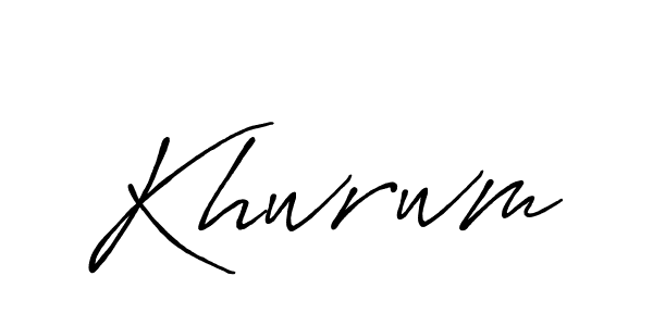 Similarly Antro_Vectra_Bolder is the best handwritten signature design. Signature creator online .You can use it as an online autograph creator for name Khwrwm. Khwrwm signature style 7 images and pictures png