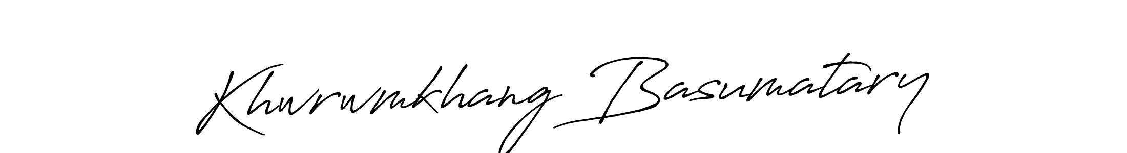 Antro_Vectra_Bolder is a professional signature style that is perfect for those who want to add a touch of class to their signature. It is also a great choice for those who want to make their signature more unique. Get Khwrwmkhang Basumatary name to fancy signature for free. Khwrwmkhang Basumatary signature style 7 images and pictures png