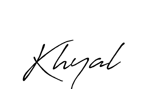 Khyal stylish signature style. Best Handwritten Sign (Antro_Vectra_Bolder) for my name. Handwritten Signature Collection Ideas for my name Khyal. Khyal signature style 7 images and pictures png