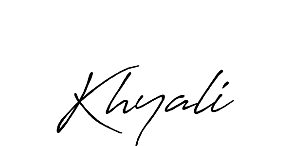 if you are searching for the best signature style for your name Khyali. so please give up your signature search. here we have designed multiple signature styles  using Antro_Vectra_Bolder. Khyali signature style 7 images and pictures png