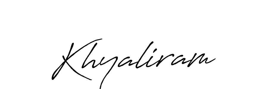 Make a beautiful signature design for name Khyaliram. With this signature (Antro_Vectra_Bolder) style, you can create a handwritten signature for free. Khyaliram signature style 7 images and pictures png